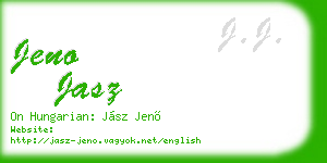 jeno jasz business card